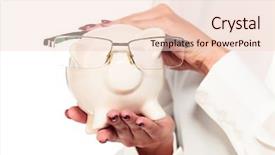  Presentation with piggy bank - Audience pleasing slide set consisting of energy budget - piggy bank wearing glasses backdrop and a lemonade colored foreground