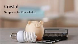  Presentation with power bank - Audience pleasing slide deck consisting of energy budget - saving electric power concept ceramic backdrop and a  colored foreground