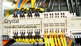  Presentation with connector - Presentation theme featuring energy bus - automatic electrical connector switch background and a lemonade colored foreground