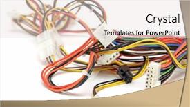  Presentation with wires - Presentation theme enhanced with energy bus - colorful computer wires background and a lemonade colored foreground