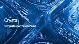  Presentation with bus - Beautiful presentation featuring energy bus - cross junction backdrop and a ocean colored foreground