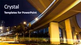  Presentation with freeway - Cool new slides with energy bus - freeway at night backdrop and a wine colored foreground