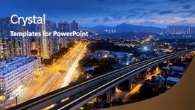  Presentation with hong kong - Presentation design with energy bus - long ping hong kong urban background and a ocean colored foreground