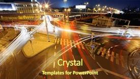  Presentation with intersection - Colorful slides enhanced with energy bus - night intersection backdrop and a tawny brown colored foreground