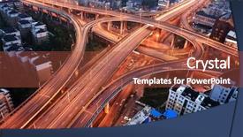  Presentation with road bus - Presentation theme consisting of energy bus - road junction at hangzhou background and a red colored foreground