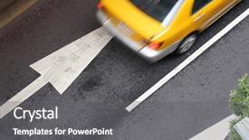  Presentation with rush hour - Audience pleasing slide set consisting of energy bus - top shot of blur motion backdrop and a gray colored foreground