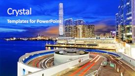  Presentation with hong kong city day - Beautiful slide deck featuring energy bus - traffic in modern city backdrop and a cobalt blue colored foreground