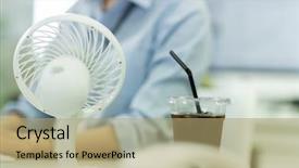  Presentation with accidents at work - Cool new theme with energy company - businesswoman at work backdrop and a coral colored foreground