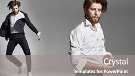  Presentation with beard - Slide set having energy company - elegant man with beard background and a gray colored foreground