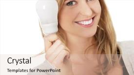  Presentation with green energy - PPT layouts featuring energy concept woman with led background and a lemonade colored foreground