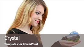  Presentation with cost - PPT theme consisting of energy cost - girl holding in hands bulb background and a dark gray colored foreground