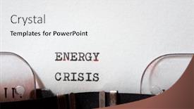  Presentation with energy crisis - Presentation design consisting of energy-crisis-phrase-written background and a white colored foreground
