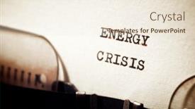  Presentation with energy crisis - Beautiful PPT theme featuring energy-crisis-phrase-written backdrop and a cream colored foreground