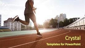  Presentation with athlete - PPT layouts featuring energy crops - athlete african man running background and a tawny brown colored foreground