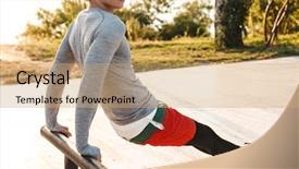  Presentation with crops - Cool new presentation design with energy crops - cropped image of a healthy backdrop and a coral colored foreground