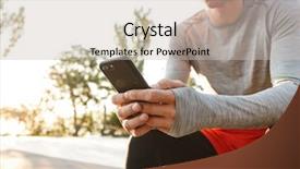  Presentation with crops - PPT theme featuring energy crops - cropped image of a sportsman background and a light gray colored foreground