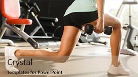  Presentation with crops - Slide deck with energy crops - cropped image of young sports background and a coral colored foreground