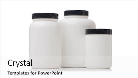  Presentation with energy drink - Theme having energy drink cans - jars with food additive protein background and a white colored foreground