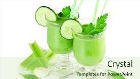  Presentation with smoothie - Cool new presentation with energy drink minnerals vitamins - delicious vegetable smoothie from green backdrop and a  colored foreground