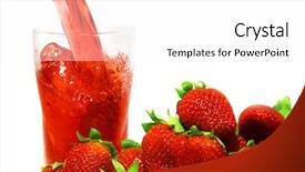  Presentation with fruit energy drink - Theme with energy drink minnerals vitamins - fresh fruit juice on white background and a  colored foreground