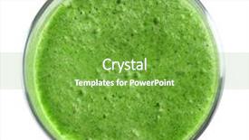  Presentation with energy drink - Amazing presentation design having energy drink minnerals vitamins - glass of green vegetable juice backdrop and a  colored foreground