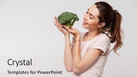  Presentation with pretty girl - Audience pleasing theme consisting of energy drink minnerals vitamins - portrait of a lovely pretty backdrop and a  colored foreground