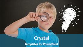  Presentation with printing press digital - Presentation theme with energy efficiency bulb gray - digital composite of boy looking background and a  colored foreground