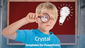  Presentation with tab - Slide set enhanced with energy efficiency bulb gray - digital composite of kid background and a teal colored foreground