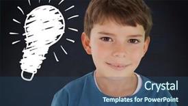  Presentation with blackboard - Cool new PPT layouts with energy efficiency bulb gray - digital composite of kid backdrop and a  colored foreground