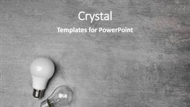  Presentation with lamps - Audience pleasing PPT theme consisting of energy efficiency bulb gray - led and incandescent lamps backdrop and a gray colored foreground