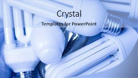  Presentation with lamps - PPT layouts with fluorescent lamps light blue tint background and a light blue colored foreground