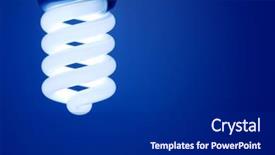 Presentation with light bulb - Slide deck consisting of fluorescent light bulb background and a dark gray colored foreground