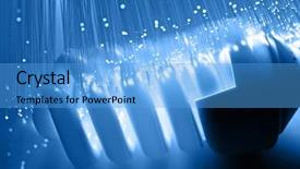  Presentation with high tech technology - Presentation theme enhanced with fluorescent lamp - high tech technology color background background and a light blue colored foreground