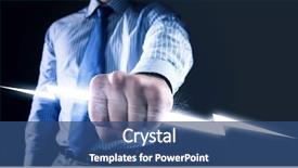  Presentation with fume - Theme having single foot step on snow background and a light gray colored foreground