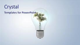  Presentation with green energy - Colorful PPT theme enhanced with energy electricity - ecology concept with green tree backdrop and a  colored foreground