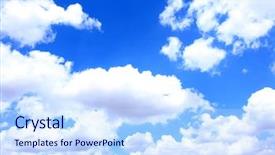  Presentation with sky blue - PPT theme with energy forecast - blue sky background with clouds background and a sky blue colored foreground