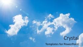  Presentation with blue sky at cook islands - Audience pleasing slide set consisting of energy forecast - blue sky background backdrop and a light blue colored foreground