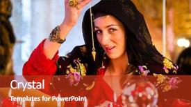  Presentation with pendulum clock - Beautiful presentation design featuring energy forecast - fortuneteller radiesthesist in seance dowsing backdrop and a crimson colored foreground