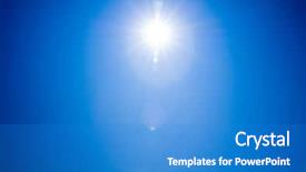  Presentation with sky sun - Amazing slide set having energy forecast - shining sun at clear blue backdrop and a teal colored foreground