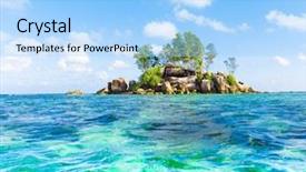  Presentation with scene in game of thrones - Cool new theme with energy forecast - summer scene lagoon backdrop and a  colored foreground