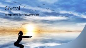  Presentation with meditation - PPT layouts featuring energy healing - meditation in nature background and a  colored foreground