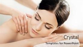  Presentation with massage therapy - Cool new PPT theme with spa salon traditional swedish backdrop and a light gray colored foreground