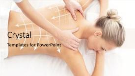  Presentation with healing - Theme featuring energy healing - young beautiful and healthy woman background and a lemonade colored foreground