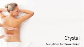  Presentation with energy from algea - Slide set having energy health massage and healing background and a sky blue colored foreground