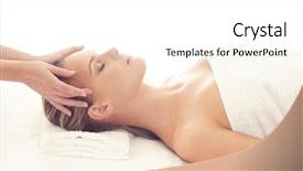  Presentation with health hope healing - Audience pleasing PPT layouts consisting of energy health massage and healing backdrop and a white colored foreground