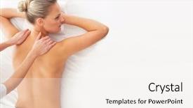  Presentation with health hope healing - Cool new PPT theme with energy health massage and healing backdrop and a white colored foreground