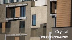  Presentation with multifamily - Presentation design having energy independance - contemporary design of multifamily living background and a gray colored foreground