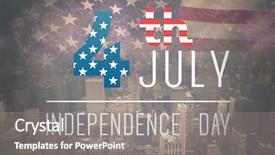  Presentation with independence day - Slide deck having energy independance - independence day graphic against colourful background and a gray colored foreground