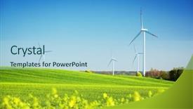  Presentation with energy source - Amazing presentation theme having energy is gaining pupularity eco backdrop and a light blue colored foreground
