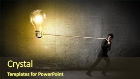  Presentation with satalitte image - Colorful theme enhanced with brain marketing - image of young businessman pulling backdrop and a tawny brown colored foreground